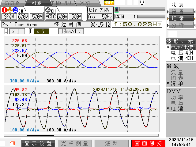 典型瞬时值 电压及电流波形
