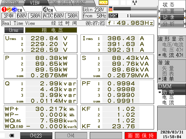 治理后：a相电流