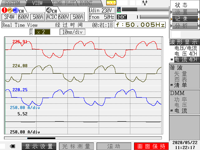 A N601电流波形图
