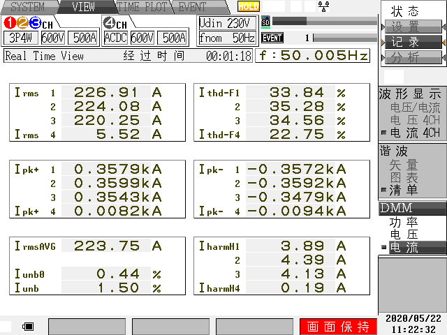 A N601电流畸变率
