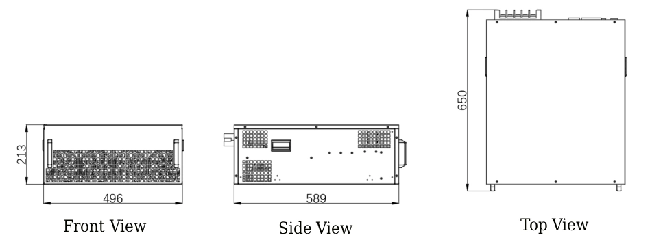 Apf 100 A,120 A,150 A模块尺寸