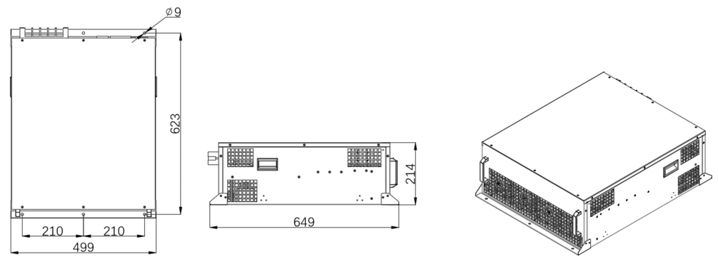 Apf 100 A,120 A,150 A壁挂式安装尺寸
